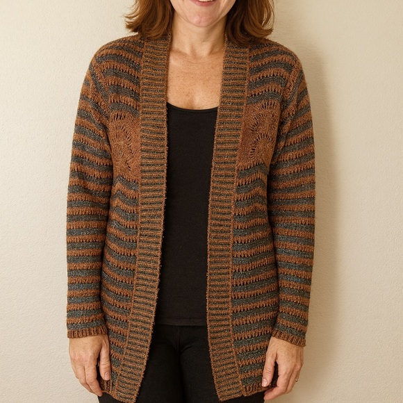 Bellini Sweaters - Belldini Colorful Open Front Knit Cardigan – Size Medium